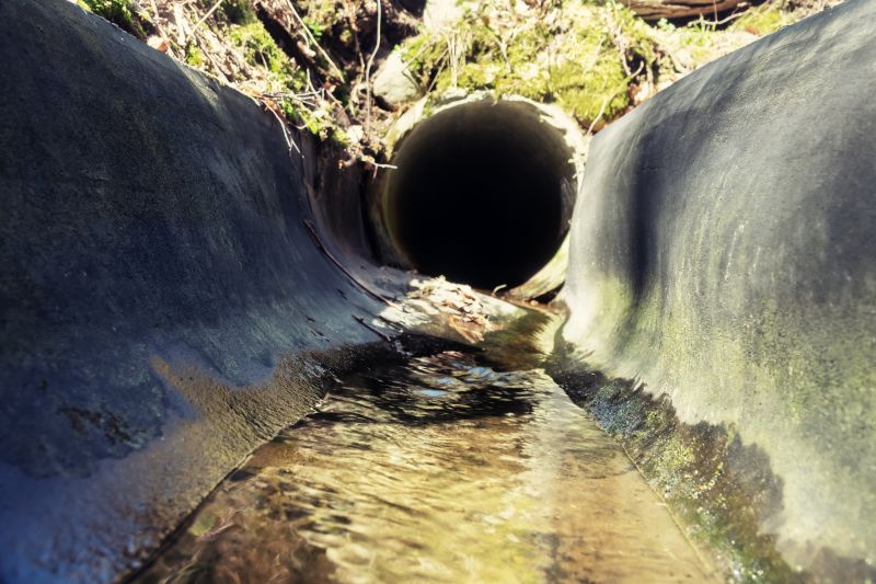 Drainage Installation in Progress